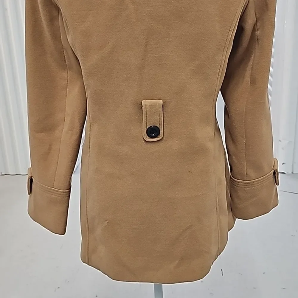 George Camel Tan Hooded Jacket, Size Medium‎